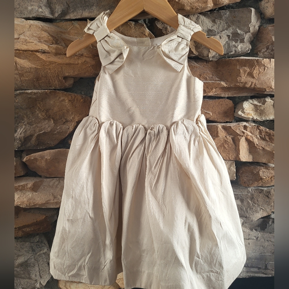 Janie and Jack Silk Formal Dress with Bow Details NWT
